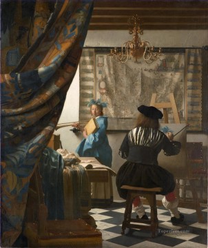  Vermeer Lienzo - El arte de pintar el barroco Johannes Vermeer